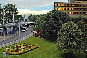 Rathaus und Busbahnhof